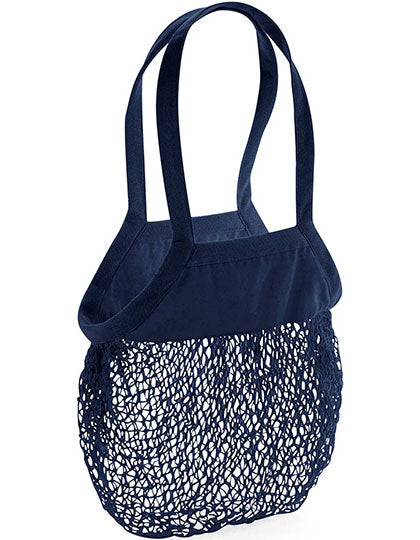 Organic Cotton Mesh Grocery Bag in Navy, Größe 38 x 41 cm
