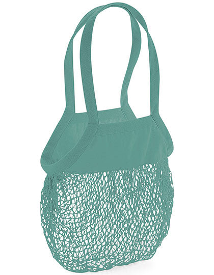 Organic Cotton Mesh Grocery Bag in Sage Green, Größe 38 x 41 cm