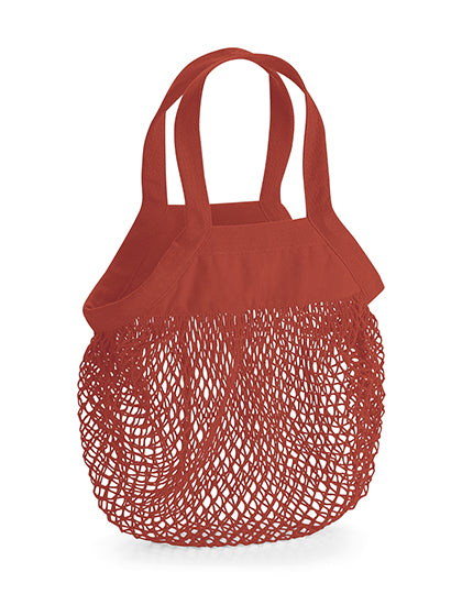 Organic Cotton Mini Mesh Grocery Bag in Orange Rust, Größe 34 x 34 cm
