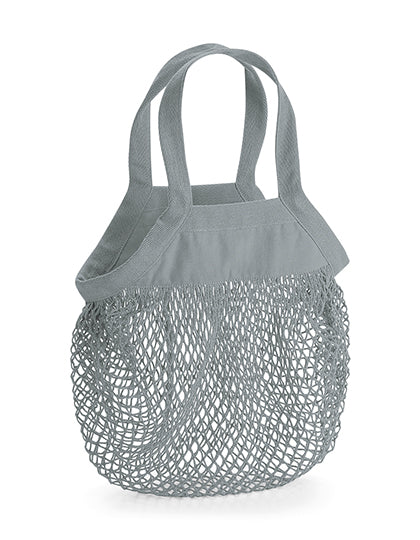 Organic Cotton Mini Mesh Grocery Bag in Pure Grey, Größe 34 x 34 cm