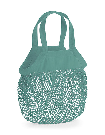 Organic Cotton Mini Mesh Grocery Bag in Sage Green, Größe 34 x 34 cm