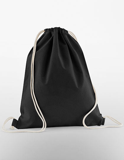 Organic Cotton InCo. Gymsac in Black, Größe 37 x 46 cm