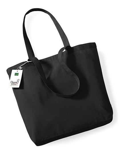 Organic Cotton Shopper in Black, Größe 32 x 35 x 12 cm