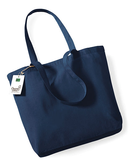 Organic Cotton Shopper in Navy, Größe 32 x 35 x 12 cm