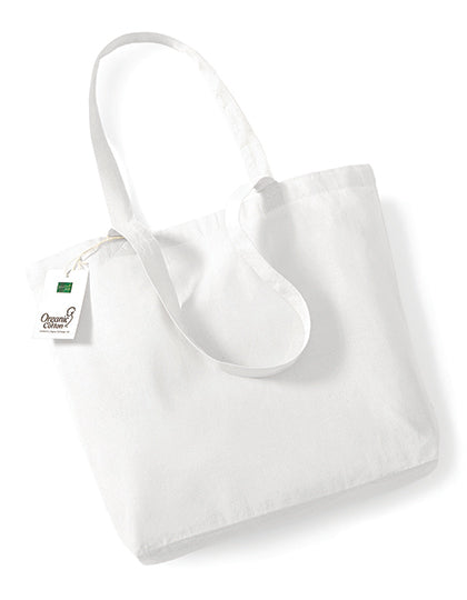 Organic Cotton Shopper in White, Größe 32 x 35 x 12 cm