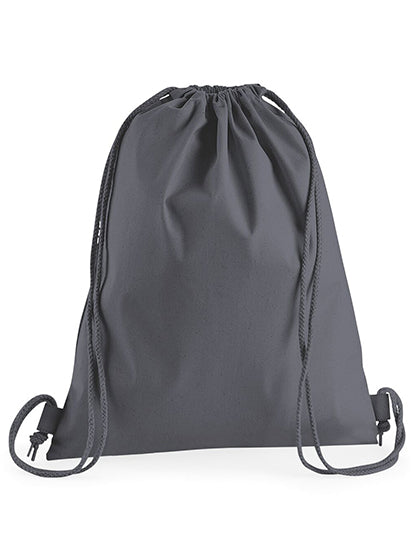 Premium Cotton Gymsac in Graphite Grey, Größe 37 x 46 cm