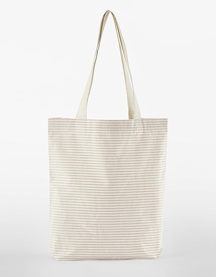 Striped Organic Cotton Bag in Red Stripe, Größe 29 x 42 x 8 cm