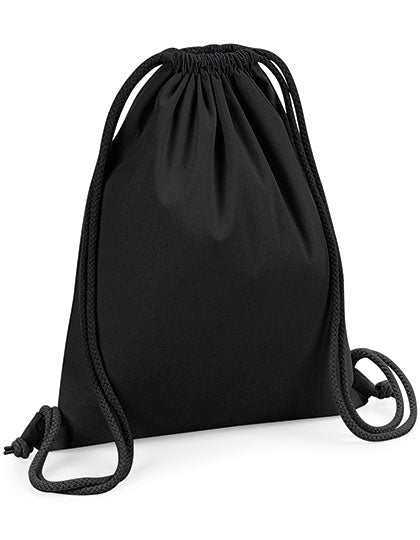 Organic Premium Cotton Gymsac in Black, Größe 37 x 46 cm
