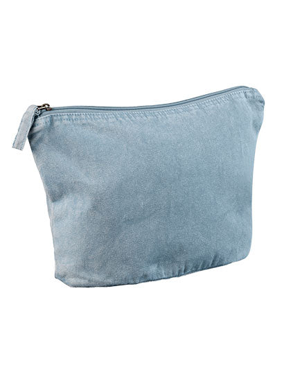 Garment Dyed Accessory Bag in Vintage Light Blue, Größe M (21 x 18 x 9 cm)