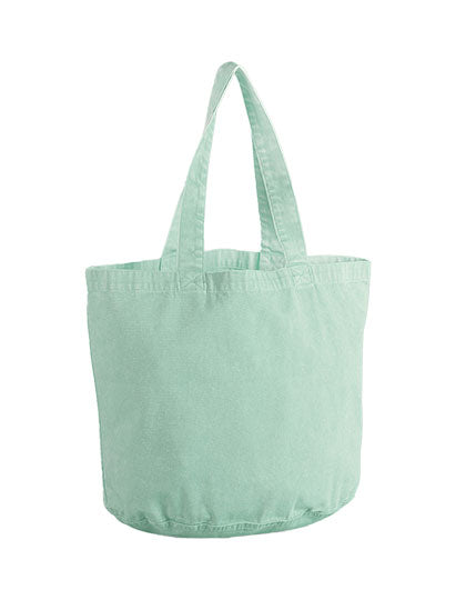 Garment Dyed Shopper in Vintage Aqua, Größe 38,5 x 34 x 22 cm