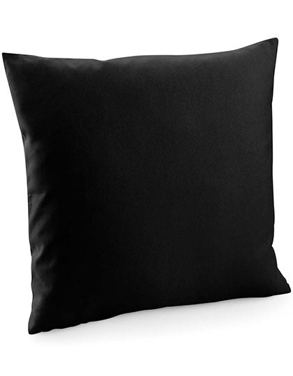 Fairtrade Cotton Canvas Cushion Cover in Black, Größe 50 x 50 cm
