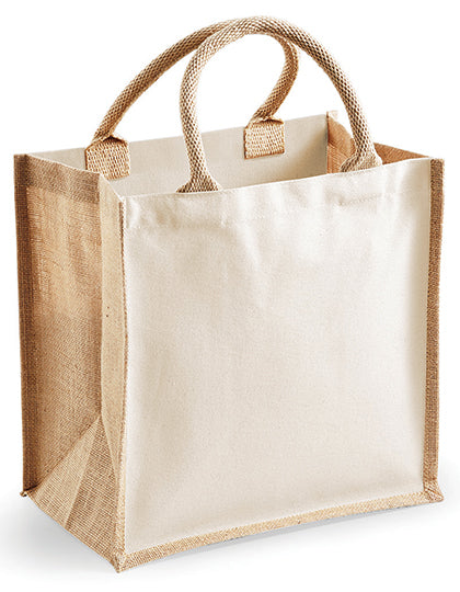 Printers Midi Jute Bag in Natural, Größe 30 x 30 x 19 cm