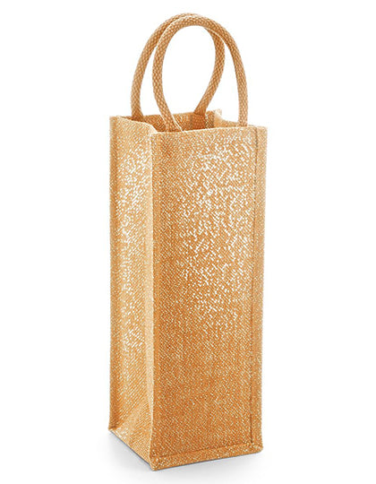 Shimmer Jute Bottle Bag