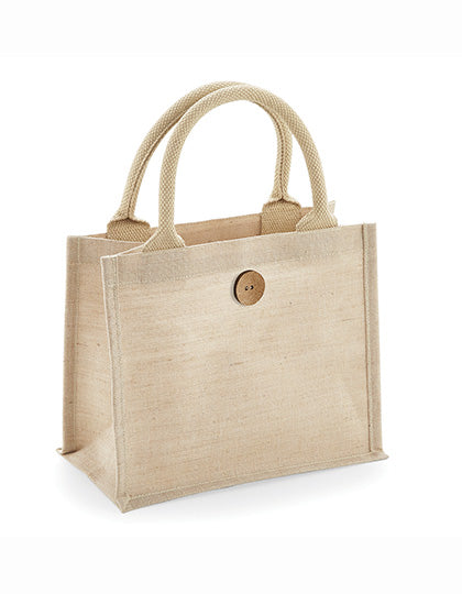 Juco Mini Gift Bag in Natural, Größe 26 x 22 x 14 cm