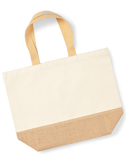 Jute Base Canvas Bag XL in Natural, Größe 38 x 44 x 18