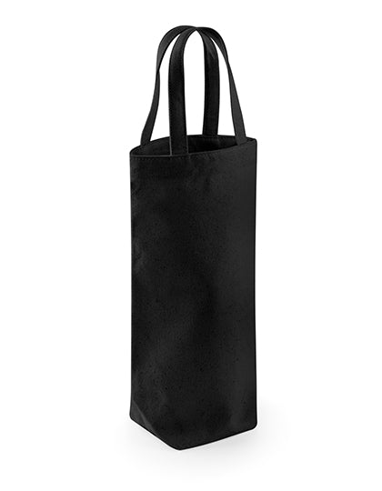 Fairtrade Cotton Bottle Bag in Black, Größe 8 x 27 x 8 cm