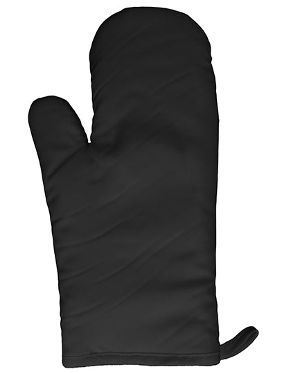 Cotton Oven Mitt in Black, Größe 30 x 14 cm