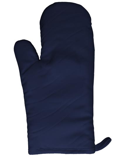 Cotton Oven Mitt in Navy, Größe 30 x 14 cm