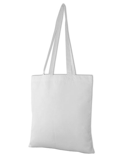 Long Handle Carrier Bag in White, Größe 42 x 38 cm