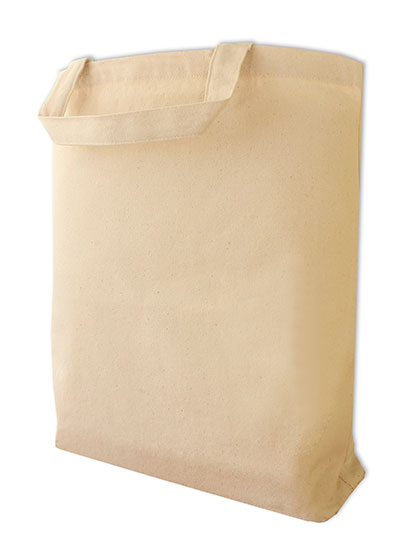 Canvas Carrier Bag Short Handle in Natural, Größe 42 x 38 x 10 cm