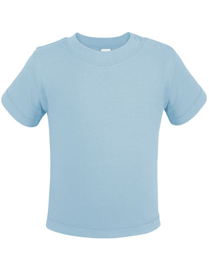 Organic Baby T-Shirt Short Sleeve Noah 01 in Powder Blue, Größe 86-92