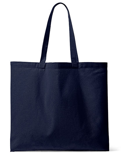 Organic Canvas Carrier Bag Medium Long Handle London 02 in Navy, Größe 42 x 48 x 10 cm