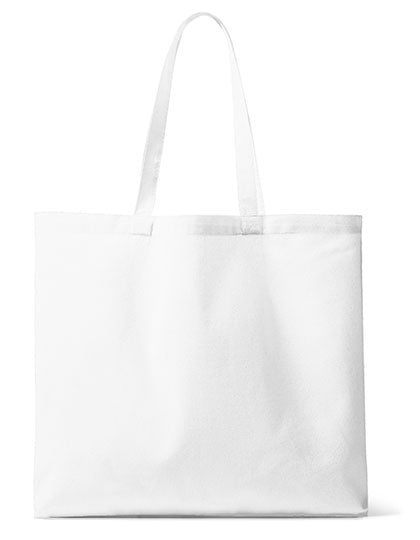 Organic Canvas Carrier Bag Medium Long Handle London 02 in White, Größe 42 x 48 x 10 cm