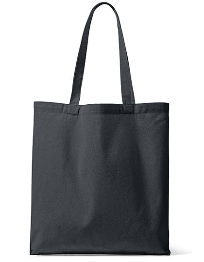 Organic Canvas Carrier Bag Long Handle London 01 in Dark Grey, Größe 42 x 38 x 10 cm