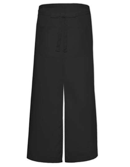 Bistro Apron With Split And Front Pocket in Black, Größe 100 x 100 cm