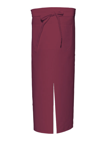 Bistro Apron With Split And Front Pocket in Bordeaux, Größe 100 x 100 cm