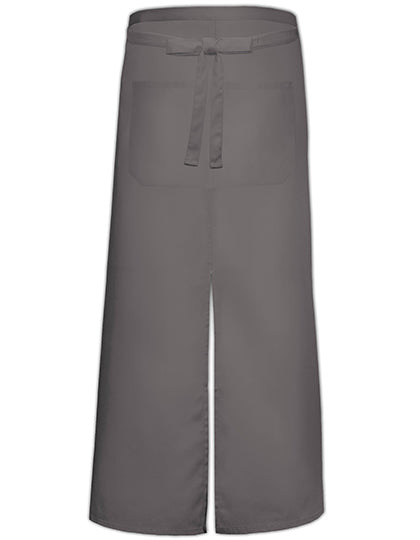 Bistro Apron With Split And Front Pocket in Dark Grey (ca. Pantone 431), Größe 100 x 100 cm