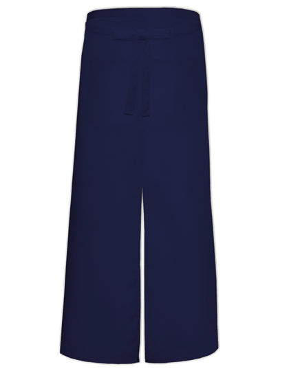 Bistro Apron With Split And Front Pocket in Navy, Größe 100 x 100 cm