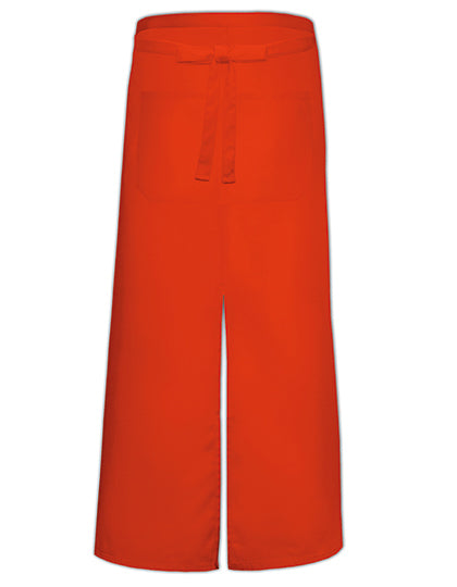 Bistro Apron With Split And Front Pocket in Orange, Größe 100 x 100 cm