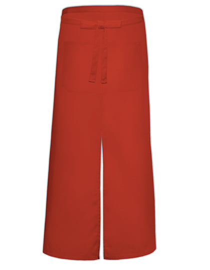 Bistro Apron With Split And Front Pocket in Terracotta (ca. Pantone 4840), Größe 100 x 100 cm