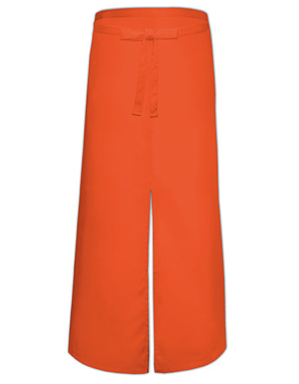 Bistro Apron With Split in Orange, Größe 100 x 100 cm