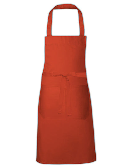 Hobby Apron in Terracotta (ca. Pantone 4840), Größe 73 x 80 cm