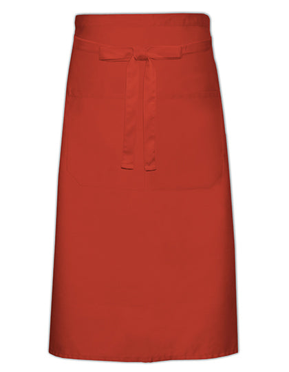 Cook´s Apron With Pocket in Terracotta (ca. Pantone 4840), Größe 100 x 70 cm