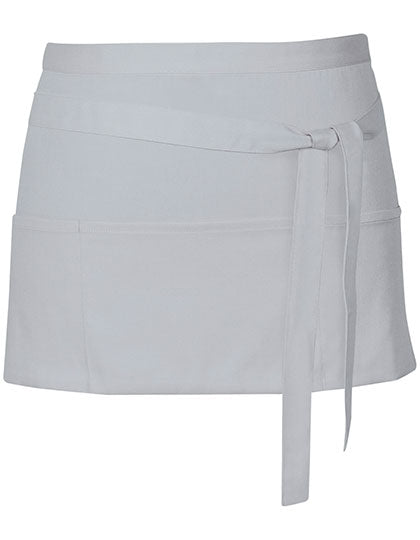Cocktail Apron in Pale Grey (Silver) (ca. Pantone 428), Größe 60 x 30 cm