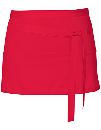 Cocktail Apron in Strawberry Red (ca. Pantone 186), Größe 60 x 30 cm