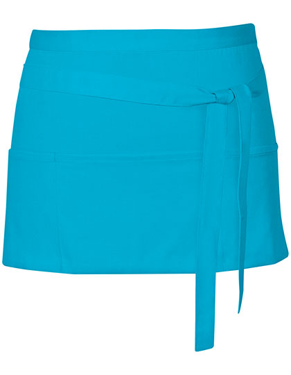 Cocktail Apron in Turquoise (ca. Pantone 312), Größe 60 x 30 cm