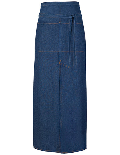 Jeans Bistro Apron With Split in Denim, Größe 100 x 100 cm