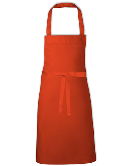 Barbecue Apron - EU Production in Orange (ca. Pantone 1655), Größe 73 x 80 cm