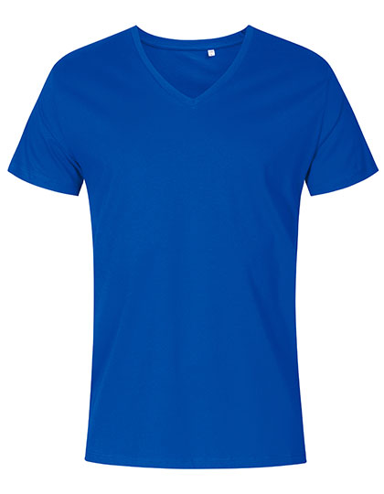 Men´s V-Neck T-Shirt in Azur Blue, Größe 3XL