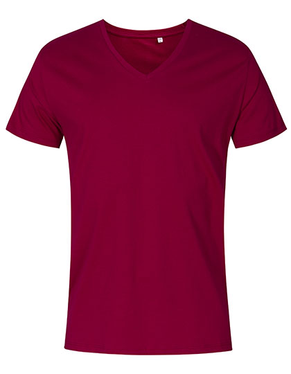Men´s V-Neck T-Shirt in Berry, Größe 3XL