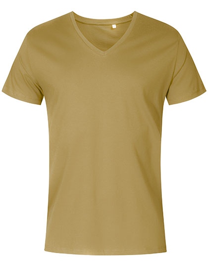 Men´s V-Neck T-Shirt in Olive, Größe 3XL