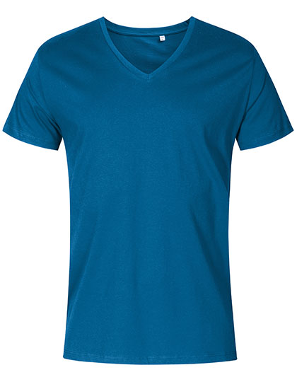 Men´s V-Neck T-Shirt in Petrol, Größe 3XL