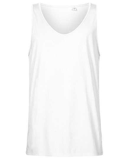 Men´s Roundneck Tanktop in White, Größe 3XL