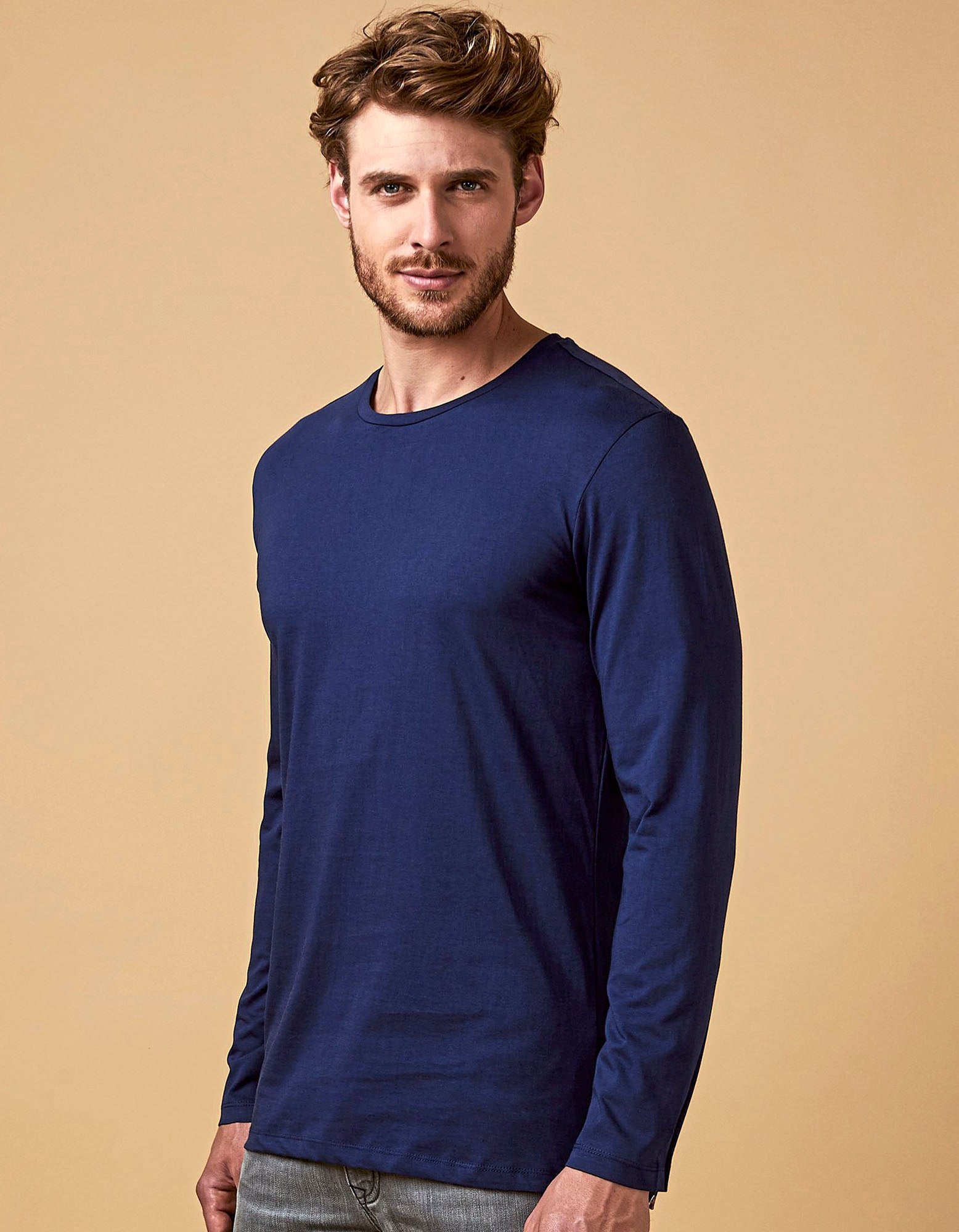 Men´s Roundneck T-Shirt Long Sleeve