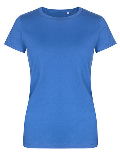 Women´s Roundneck T-Shirt in Azur Blue, Größe 3XL