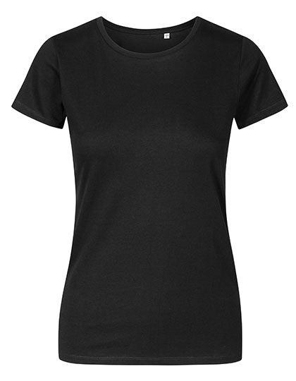 Women´s Roundneck T-Shirt in Black, Größe 3XL